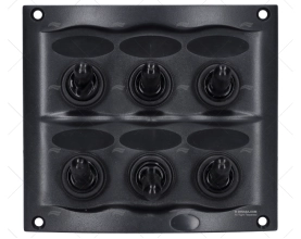 PANNELLO 6 VIE 12V 20A NERO 5x107mm BEP