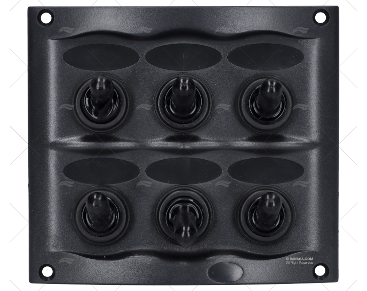 PAINEL 6 POS 12V 20A PRETO 5x107mm BEP