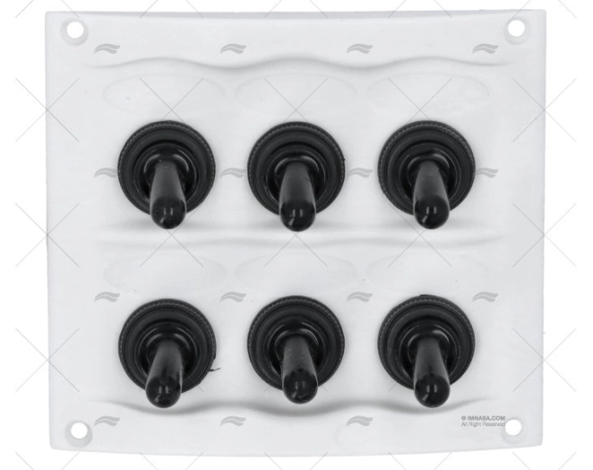 PANNELLO 6 POSIZIONI 12V 20A BIANCO 95x107m BEP
