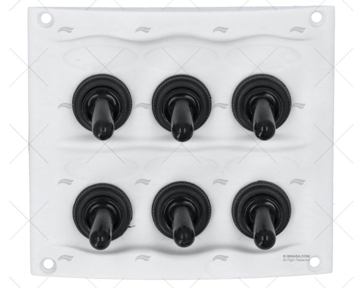 PANNELLO 6 POSIZIONI 12V 20A BIANCO 95x107m BEP