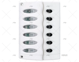 PAINEL 6 POS 12V 20A BRANCO 158x112 BEP