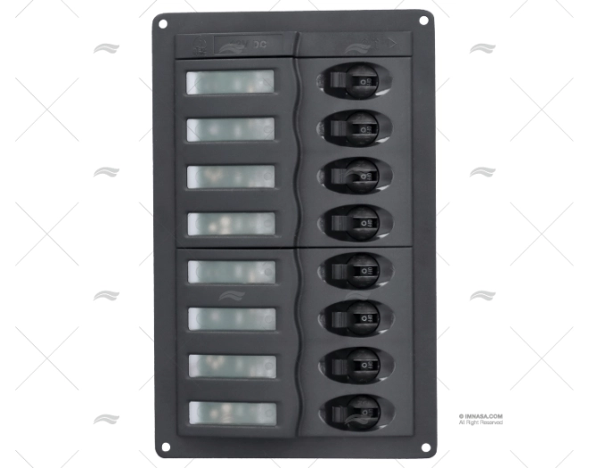 PAINEL 8 POSIÇÕES VERTICAL 12V  CINZENTO BEP