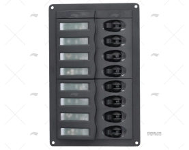 PAINEL 8 POSIÇÕES VERTICAL 12V  CINZENTO BEP