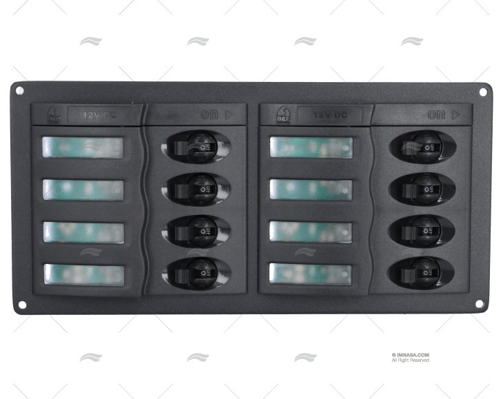 PAINEL 8 POS HORIZONTAL 12V CINZA BEP