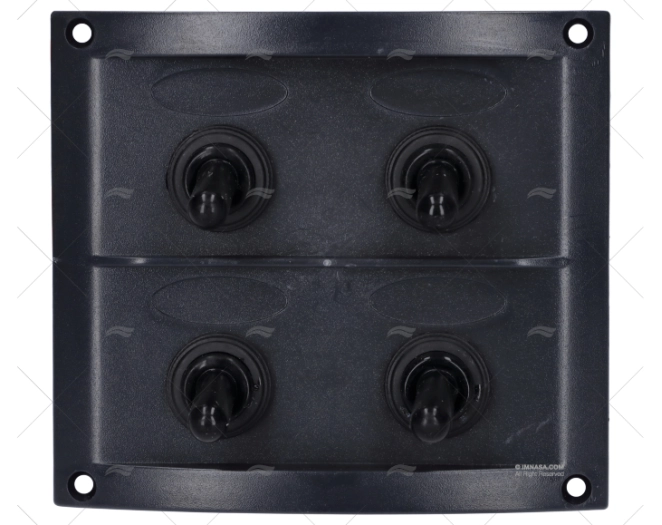 PANNELLO ELETTRICO 4 BOTTONI 4-1/4" NERO