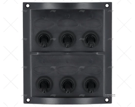 PAINEL ELÉCTRICO 6 BOTÕES 4-1/4" PRETO
