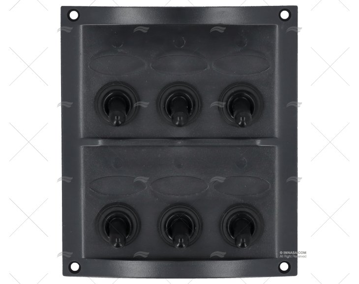 SWITCH PANEL 6 ELEMENTS 4-1/4' BLACK