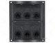 PANEL ELECTRICO 6 BOTONES 4-1/4" NEGRO SIN LEDS