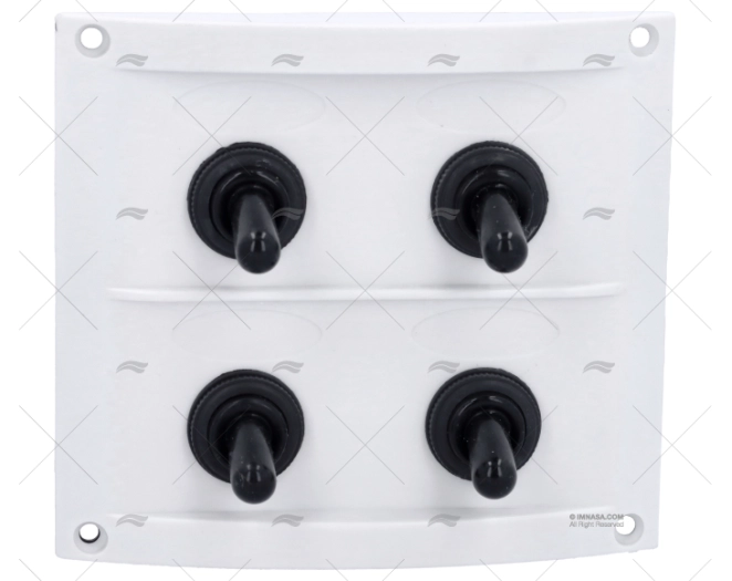PANNELLO ELETTRICO 4 BOTTONI 4-1/4" BIANCO