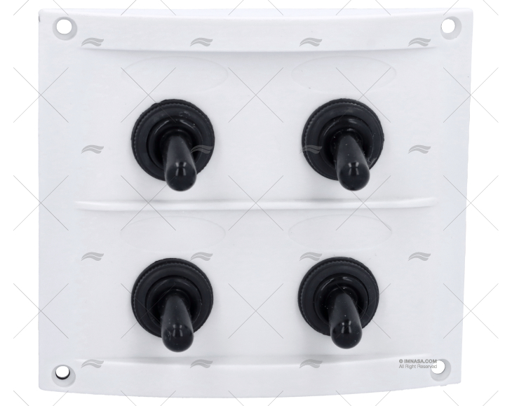 PANNELLO ELETTRICO 4 BOTTONI 4-1/4" BIANCO