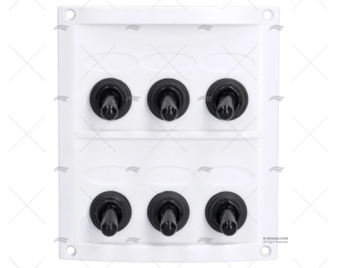 PAINEL ELÉCTRICO 6 BOTÕES 4-1/4" BRANCO
