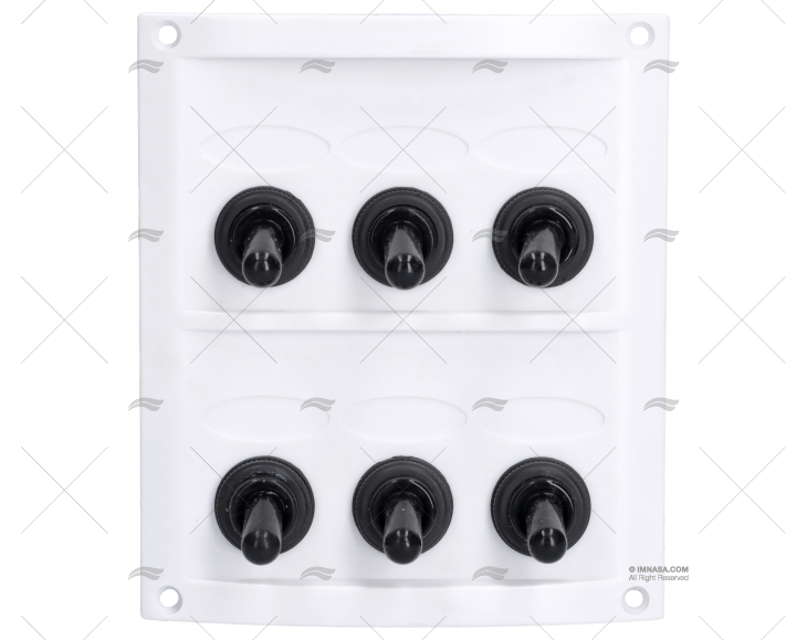 PAINEL ELÉCTRICO 6 BOTÕES 4-1/4" BRANCO