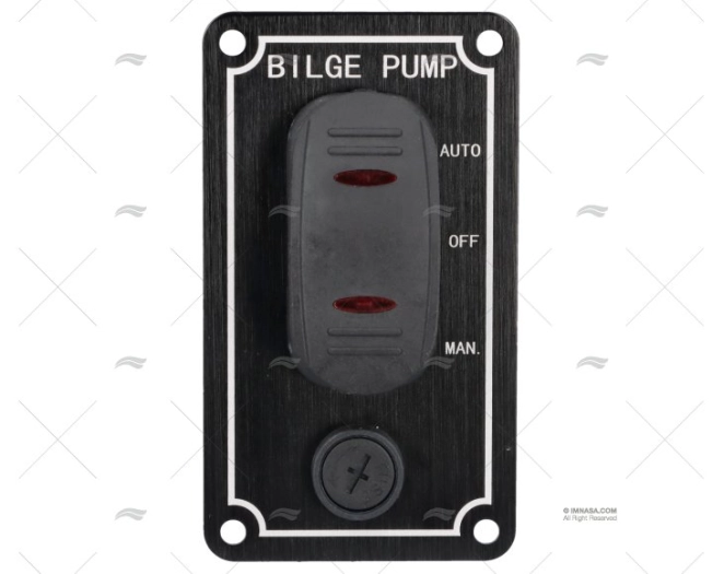 PANNELLO ELETTRICO 1 BOTTONI 3-1/2" NERO