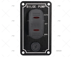 PANNELLO ELETTRICO 1 BOTTONI 3-1/2" NERO
