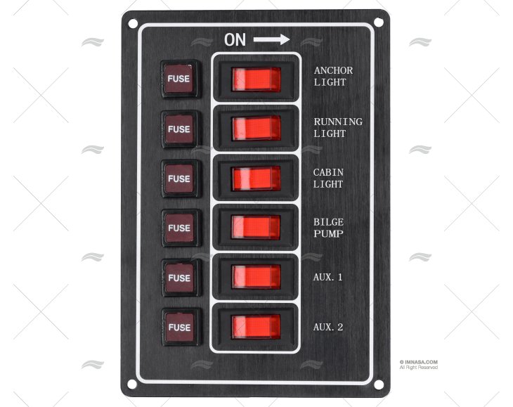 PAINEL CONTROLO VERTICAL INTERRUPTORES.ILUMINADOS