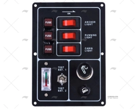 PANNELLO CONTROLLO LIV.BATTERIA, ACCENDINI E INTERRUTTORI.