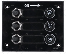 PANNELLO INTERRUTTORE 3P 12/24V 114x92x35mm