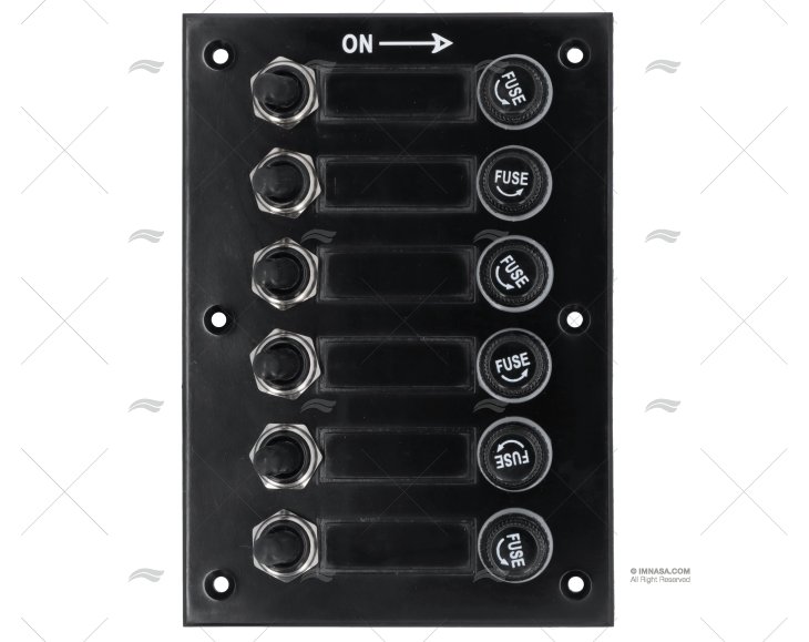 SWITCH PANEL 6P 12/24V 114x161x35mm