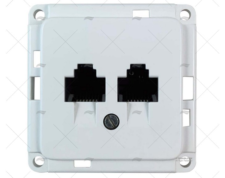 PRISE TEL. 2X8 V125 BLANC