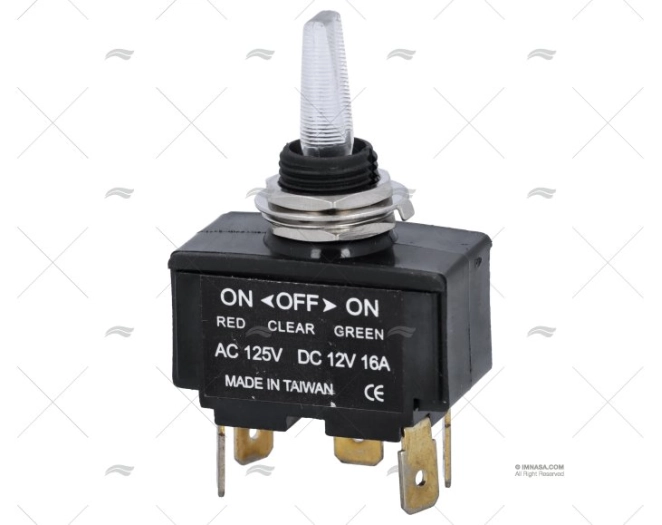 INTERRUTTORE LEVA C/LUCE ON-OFF-ON TRIC