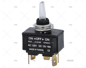 TOGGLE SWITCH W/LIGHT ON-OFF-ON TRI-COLO