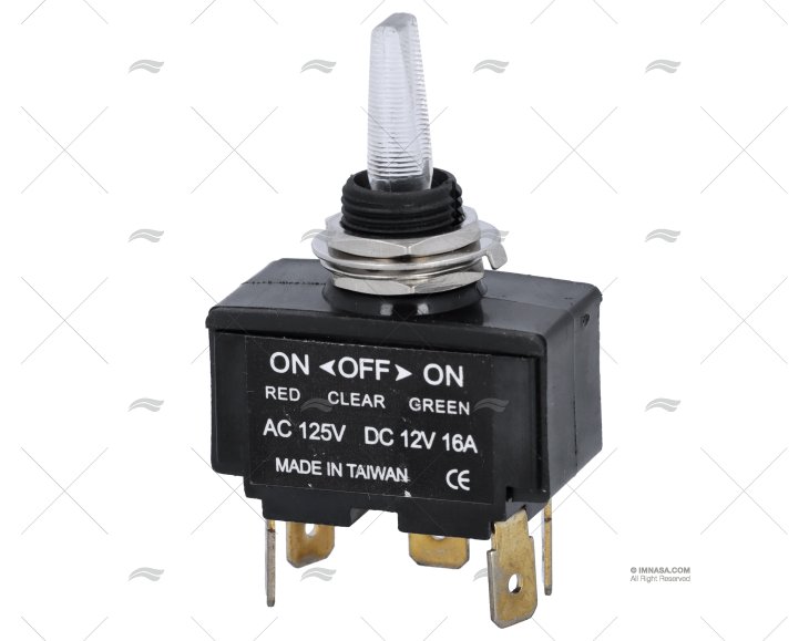 INTERRUTTORE LEVA C/LUCE ON-OFF-ON TRIC