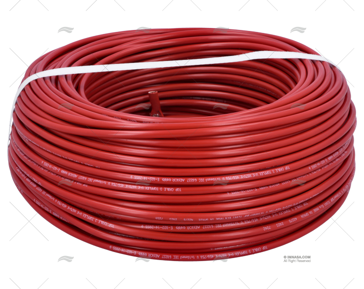 CABLE H05V/H07V 10  ROUGE/ 100Mts 10mm2