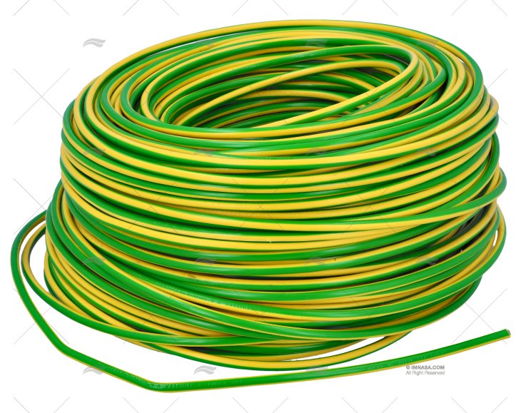CABLE H05V/H07V 6 YELLOW-GREEN  100m