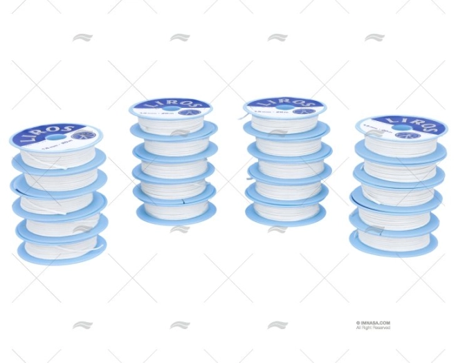 SCATOLA BOB. FILO PER ANNODARE 20mx1,5mm 20U BIANCO LIROS