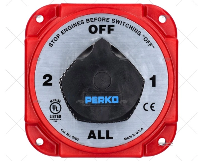 DISCONNETTORE BATTERIA 380A 2P 138X138 PERKO