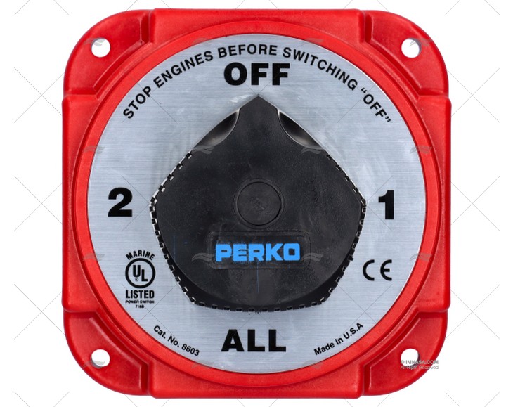DISCONNETTORE BATTERIA 380A 2P 138X138 PERKO