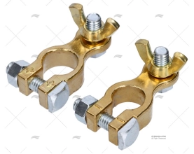 BRASS BATT. TERMINALS + BRASS WING NUTS