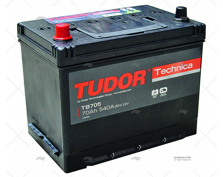 BATTERIA  70A AVVIAMENTO TUDOR TECHNICA TB7