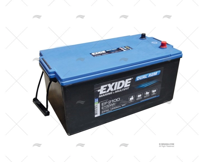 BATTERY EXIDE MARINE DUAL AGM 240A