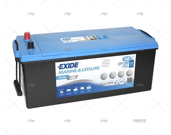 BATTERIA 140A AGM EXIDE DUAL MARINE
