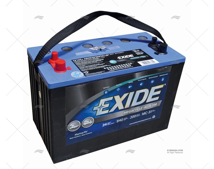 BATTERIA 100A AGM EXIDE DUAL MARINE