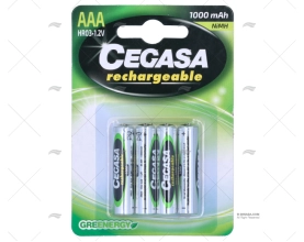 BATTERIA PILA AAA    1,2V/4UD. RICARICABILE
