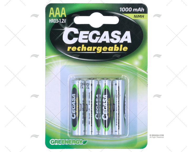 BATTERIA PILA AAA    1,2V/4UD. RICARICABILE