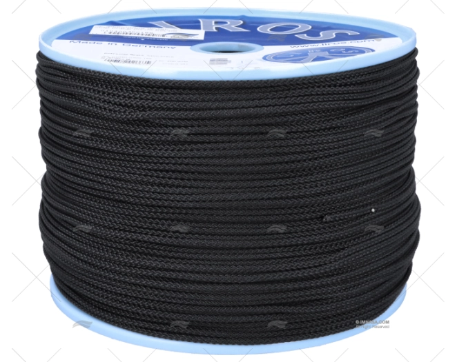 CABO TRANÇADO POLIÉSTER 03mm PRETO  500m LIROS