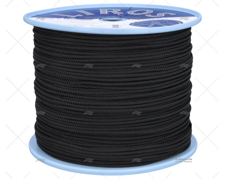 TWISTED POLIESTER ROPE 04mm BLACK 500m