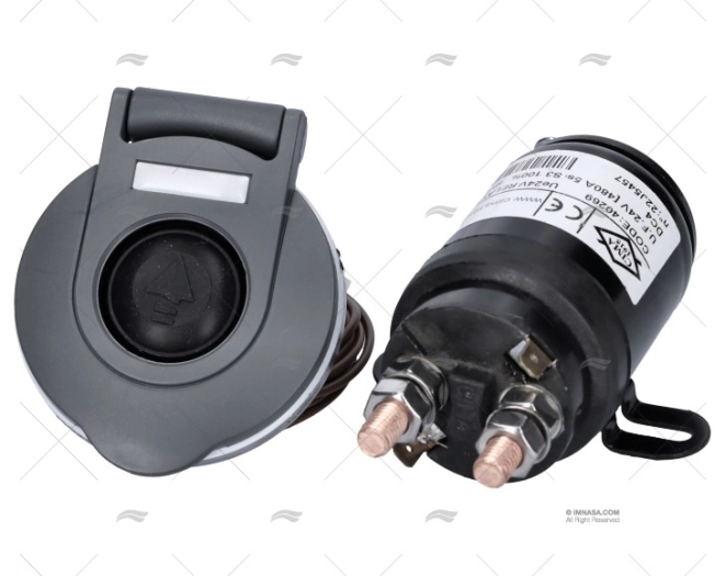 PULSADOR MOLINETE PÉ PRETO 24V 120A UP