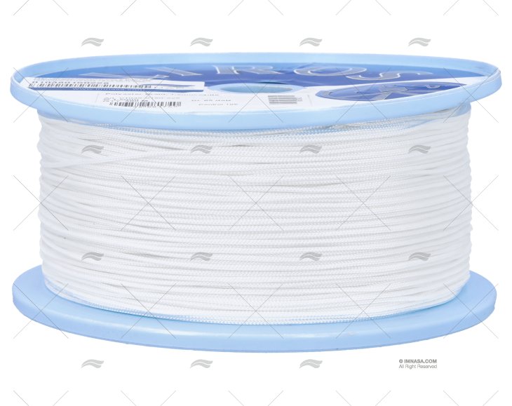 CIMA TRECCIATA POLIESTERE1,5mm BIANCA 500m LIROS
