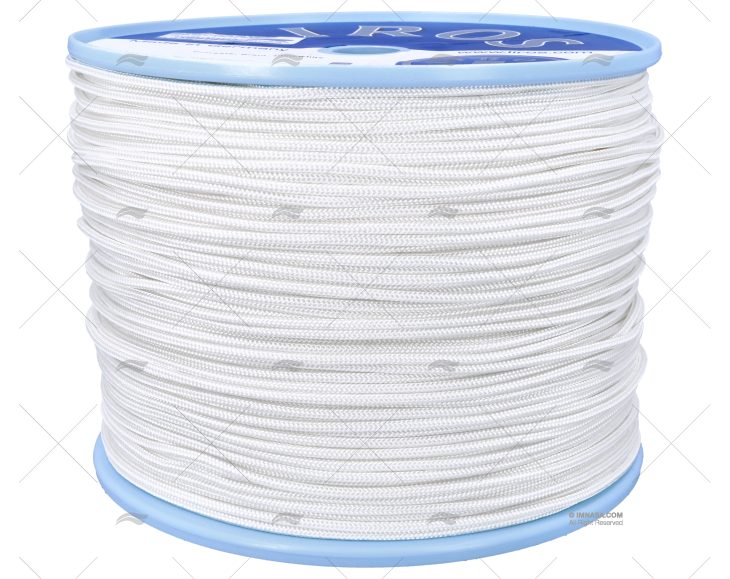 BRAIDED ROPE POLYESTER 4mm WHITE 500MT