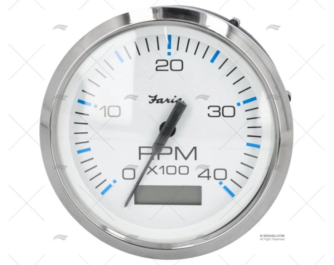 TACÓMETRO 4000 85mm C/HOR BRANCO FRCB FARIA