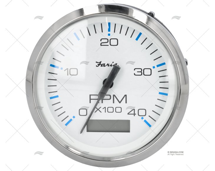 TACÓMETRO 4000 85mm C/HOR BRANCO FRCB FARIA