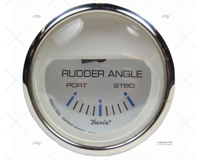 RUDDER ANGLE INDICATOR S/S WHITE FARIA