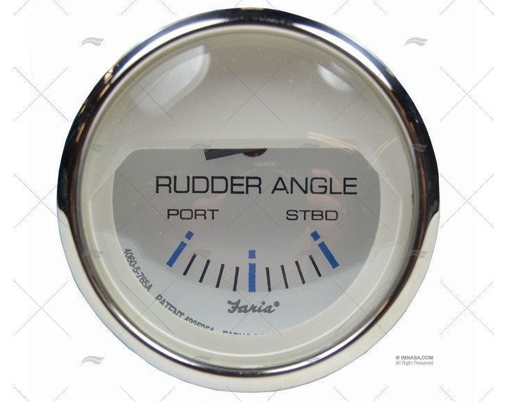 RUDDER ANGLE INDICATOR S/S WHITE