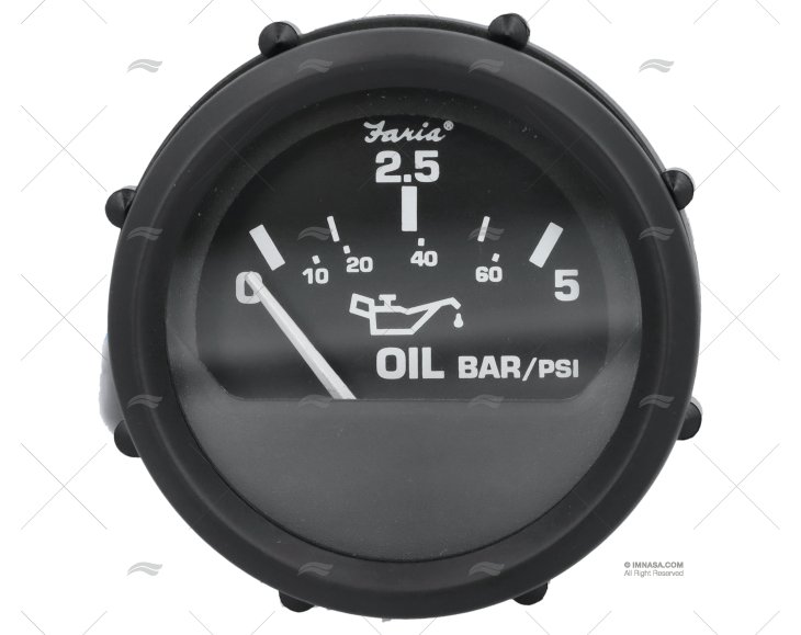 OIL PRESSURE GAUGE 0-5 BAR BLACK 2'