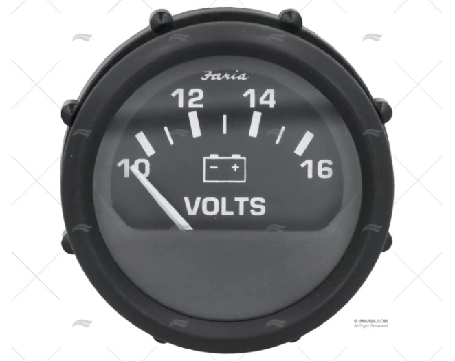VOLTÍMETRO 10-16V PRETO FRN FARIA