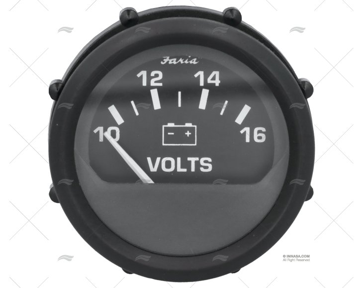 VOLTMETRO 10-16V NERO FRN FARIA